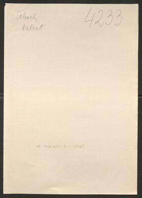 Schuh, Valent, 3.1.1908. Policijski karton