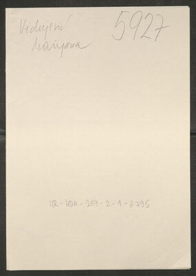 Vidujević, Marijana, 21.3.1903. Policijski karton