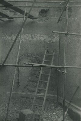 Lepoglava - Bivši pavlinski samostan i crkva, jugositočni dio pročelja svetišta prije radova