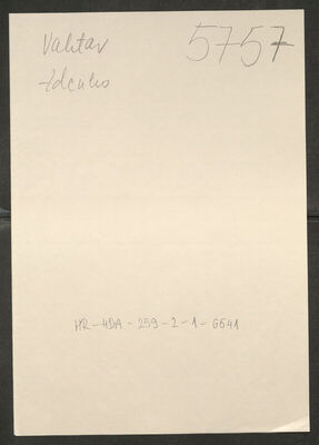 Vahtar, Zdenko, 1919. Policijski karton