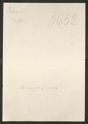 Petrović, Todor, 1888. Policijski karton