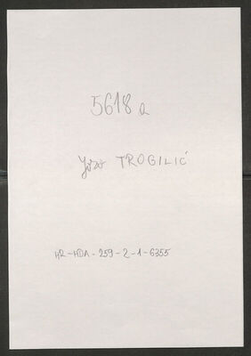 Trogilić, Jozo, 24.3.1906. Policijski karton