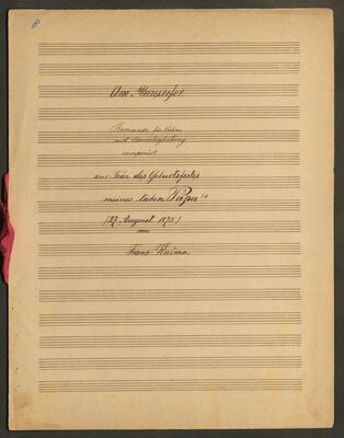 F. Krežma: Am Meeresufer. Romanze für Violine mit Clavierbegleitung