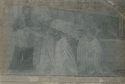 Lepoglava - Bivši pavlinski samostan, zidna slika Pavlinski red prima pravila sv. Augustina