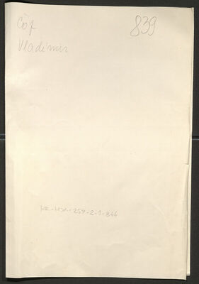 Čop, Vladimir, 4.6.1905. Policijski karton