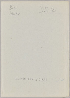 Bier, Selma, 1.5.1891. Policijski karton