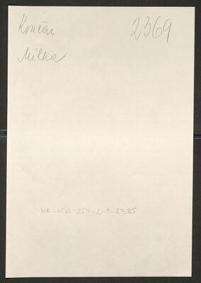 Končar, Milka, 1909. Policijski karton