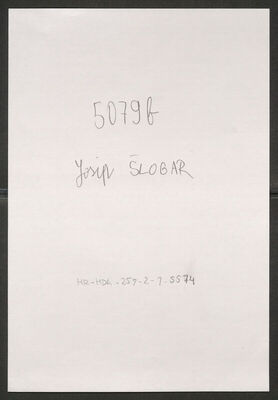 Šlogar, Josip, 18.7.1908. Policijski karton