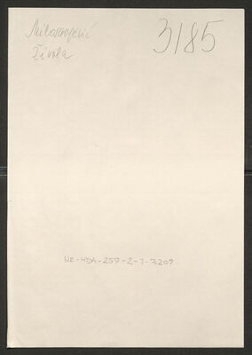 Milosavljević, Života, 1907. Policijski karton