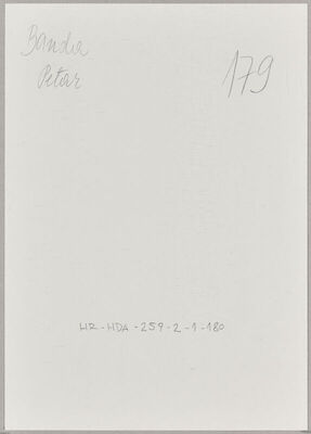 Banda, Petar, 1899. Policijski karton