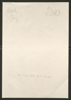 Koch, Josip, 11.12.1904. Policijski karton