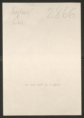 Maglaić, Luka, 20.3.1886. Policijski karton