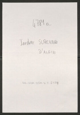 Surentino, d´Alfito Teodoro, 22.6.1887. Policijski karton