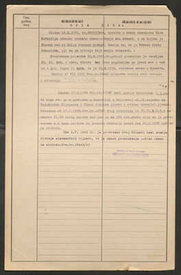 Verzak, Petar, 8.2.1903. Policijski karton