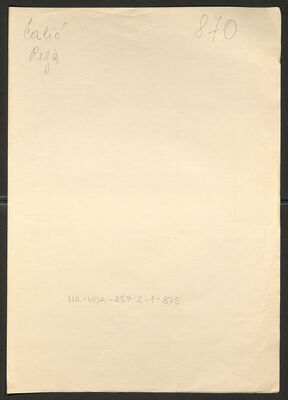 Ćalić, Relja, 1897. Policijski karton