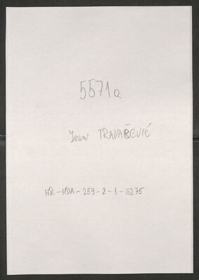 Travarević, Ivan, 25.8.1911. Policijski karton