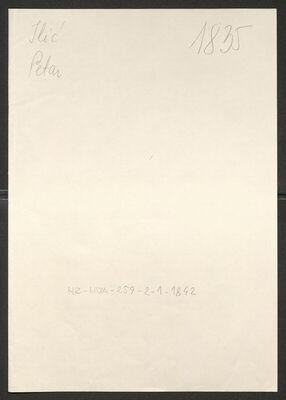 Ilić, Petar, 1899. Policijski karton