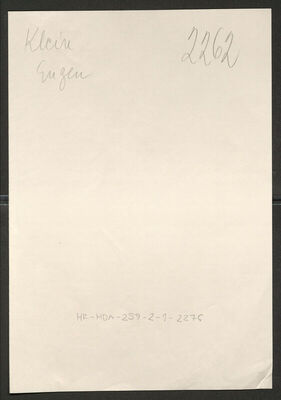 Klein, Eugen, 1913. Policijski karton