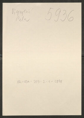 Vignjević, Pela, 1897. Policijski karton