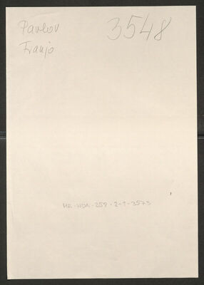 Pavlov, Franjo, 1909. Policijski karton