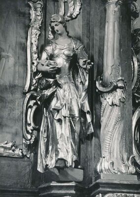 Sveti Petar Mrežnički (Duga Resa) - Župna crkva sv. Petra, oltar sv. Barbare