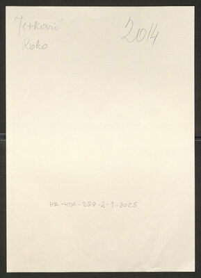 Jerković, Roko, 1889. Policijski karton