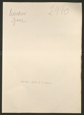 Markov, Ignac, 5.7.1907. Policijski karton