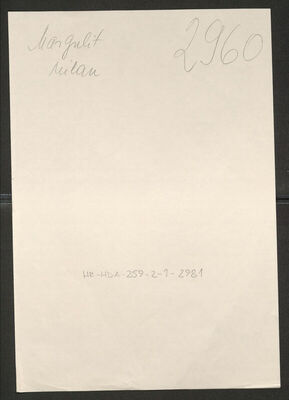 Margulit, Milan, 1892. Policijski karton