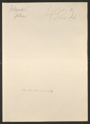 Šelendić, Jelka, 1898. Policijski karton