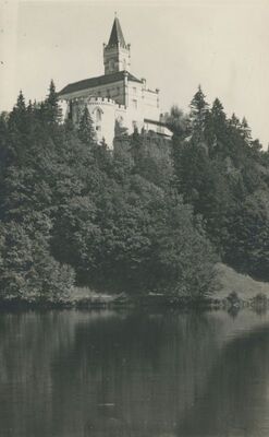 Trakošćan - dvorac, pogled s jezera