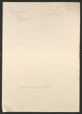 Pongračić, Stjepan, 20.7.1895. Policijski karton