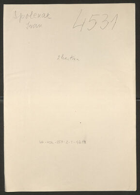 Spolenak, Ivan, 26.1.1901. Policijski karton