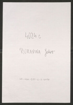 Rukavina, Jakov, 1899. Policijski karton