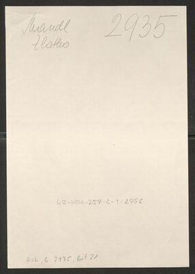 Mandl, Zlatko, 25.1.1922. Policijski karton