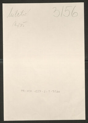 Miletić, Uroš, 1908. Policijski karton