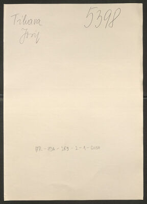 Tihava, Josip, 10.7.1909. Policijski karton