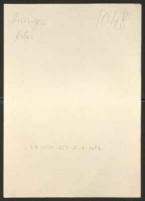 Dreisinger, Artur, 22.10.1884. Policijski karton