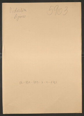 Vidalin, Đuro (Georg). Policijski karton