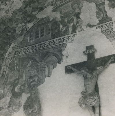 Gorjani Sutinski, Očura (Radoboj) - Kapela sv. Jakova, unutrašnjost, detalj, freske