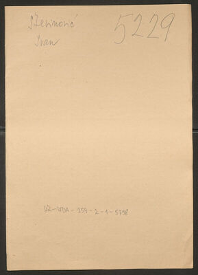 Števinović, Ivan, 10.7.1910. Policijski karton