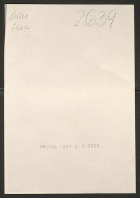 Kušec, Lazar, 3.1.1914. Policijski karton