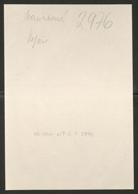 Marinković, Veljko, 2.7.1920. Policijski karton