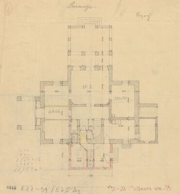 Vila Herzog, tlocrt/prizemlje
