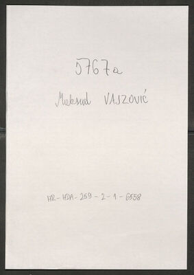 Vajzović, Maksud, 1915. Policijski karton