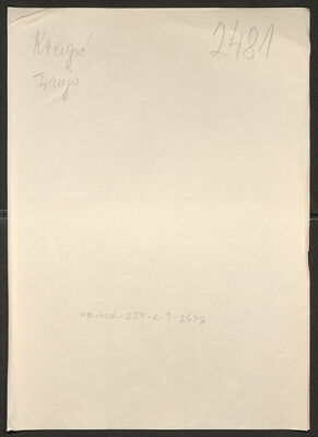 Kragić, Franjo, 25.7.1890. Policijski karton