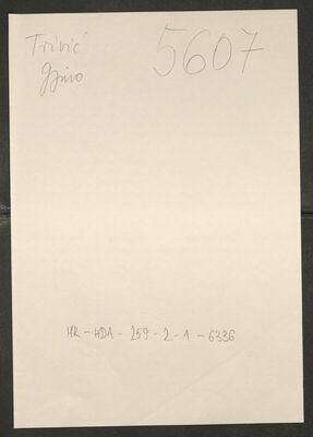 Trivić, Gjuro, 6.6.1914. Policijski karton