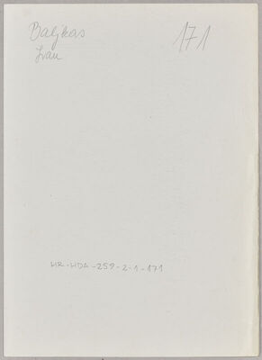 Baljkas, Ivan, 28.5.1892. Policijski karton