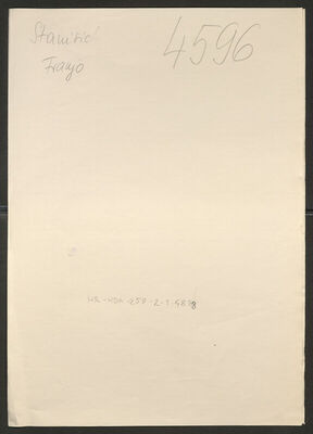 Stanisić, Franjo, 23.9.1912. Policijski karton