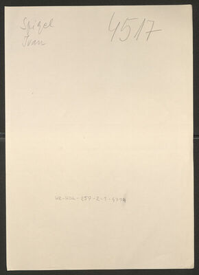 Spigel, Ivan, 1895. Policijski karton