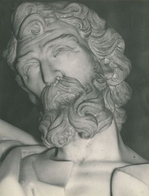 Varaždinske Toplice - Župna crkva sv. Martina, detalj kipa sv. Mateja